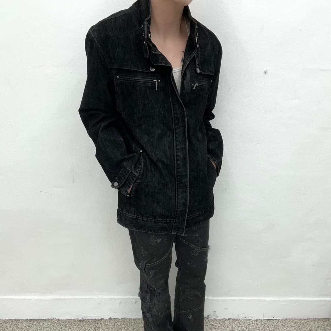 Thruxton waxed denim jacket 상품이미지1