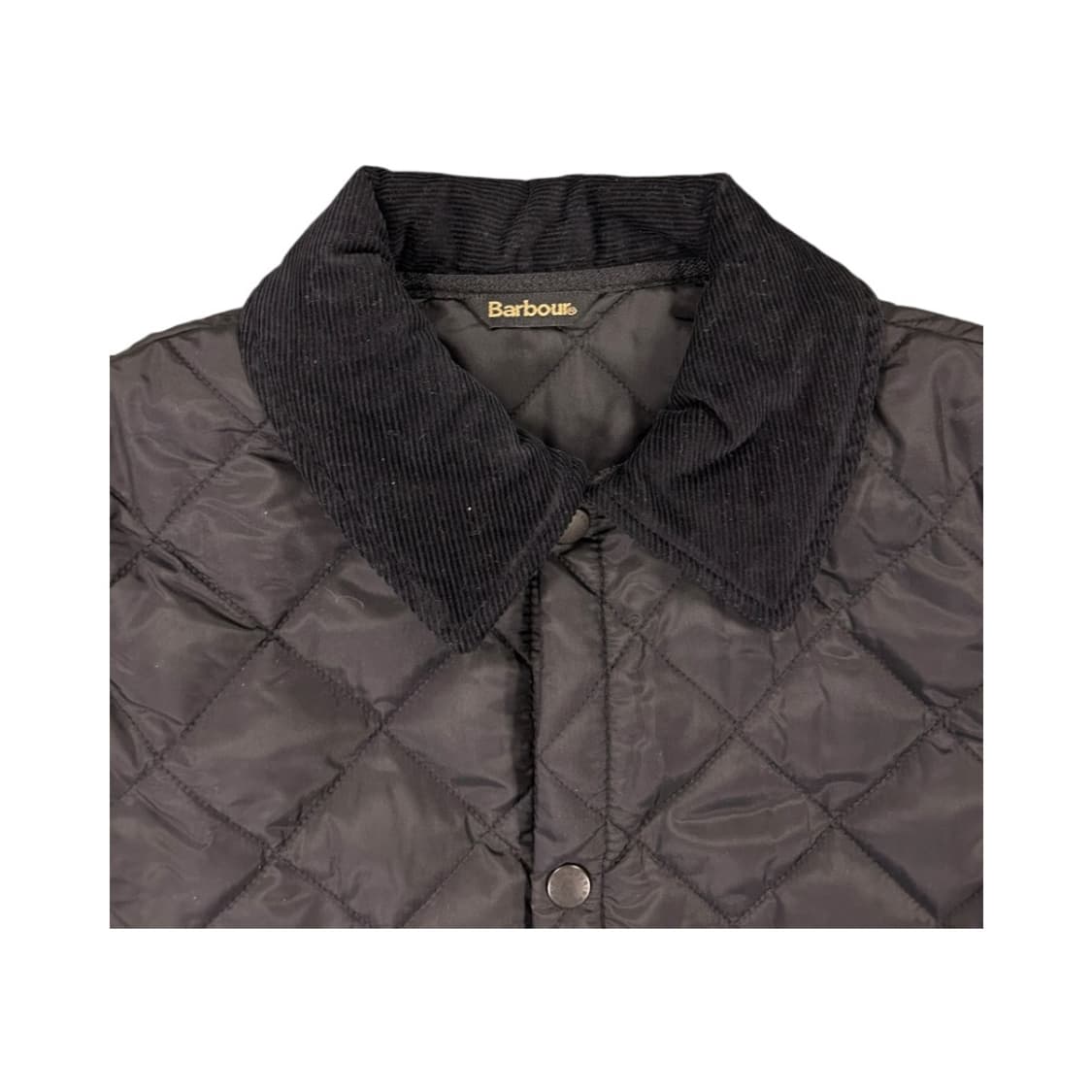 W-S) 바버 블랙 퀼팅 자켓 코듀로이 카라 OJ-033 상품이미지3