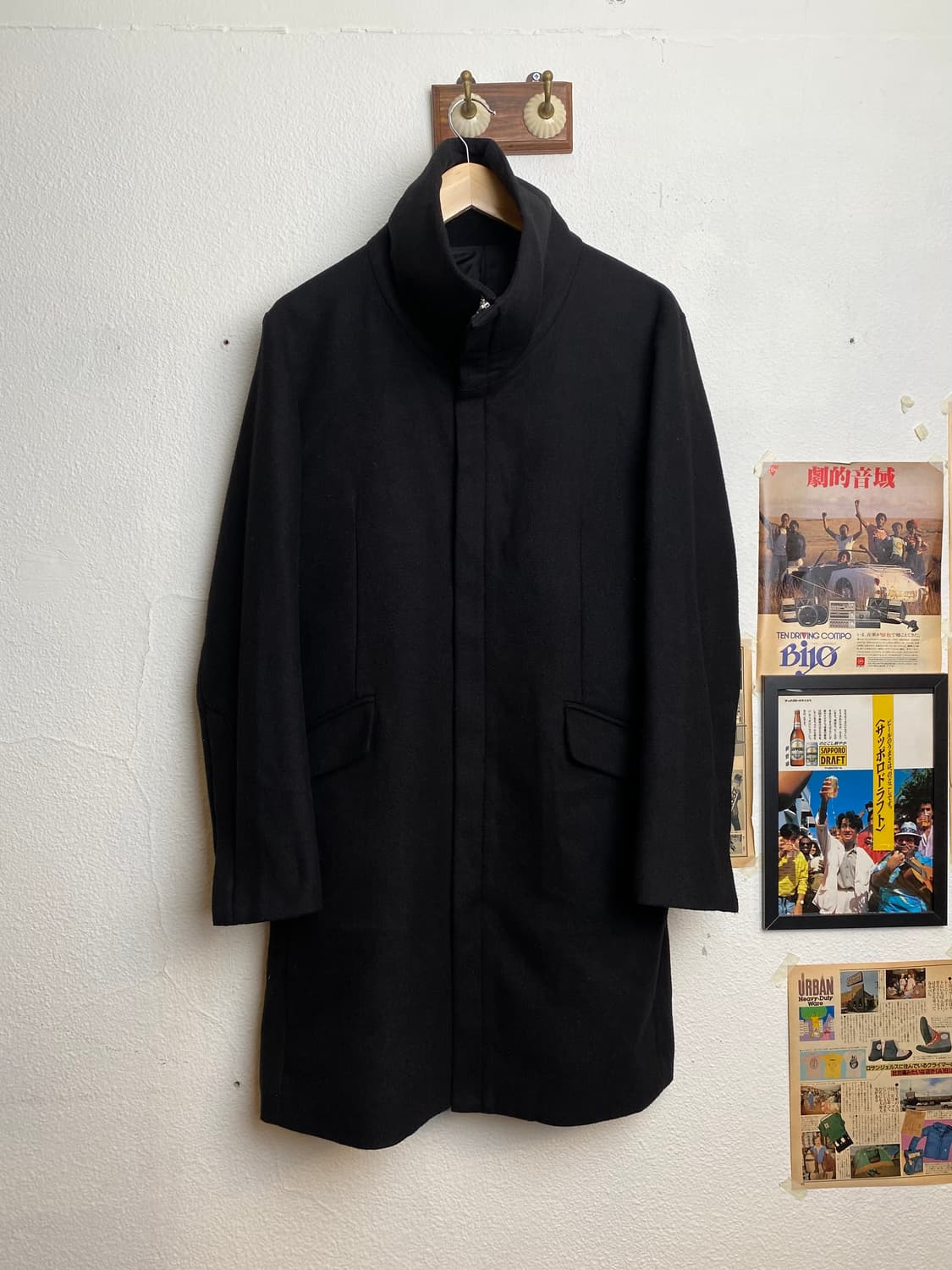 노아이디  지퍼 하이넥 코트 상품이미지2