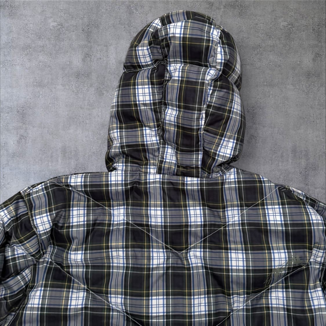 00s 스투시 체크 푸퍼 다운 자켓 블랙 상품이미지10