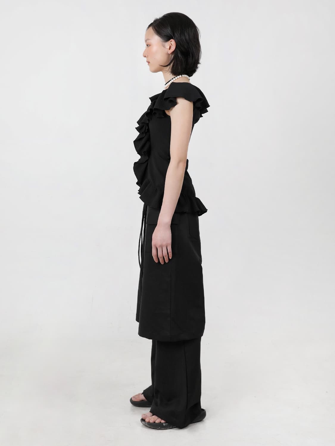 Double drop Morph Pants_Black 상품이미지4