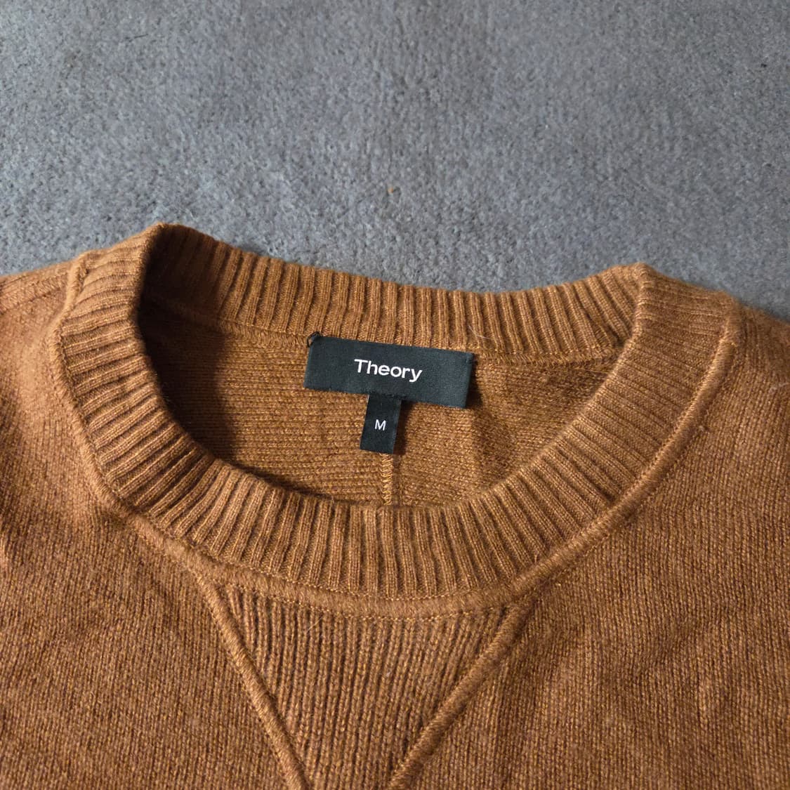 띠어리 캐시미어 100% 알코스 크루넥 니트 스웨터 M 스카치 상품이미지2