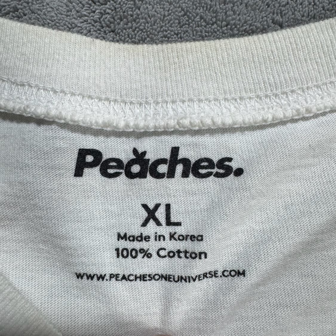 Peaches 피치스 화이트 반팔 티셔츠 상품이미지4