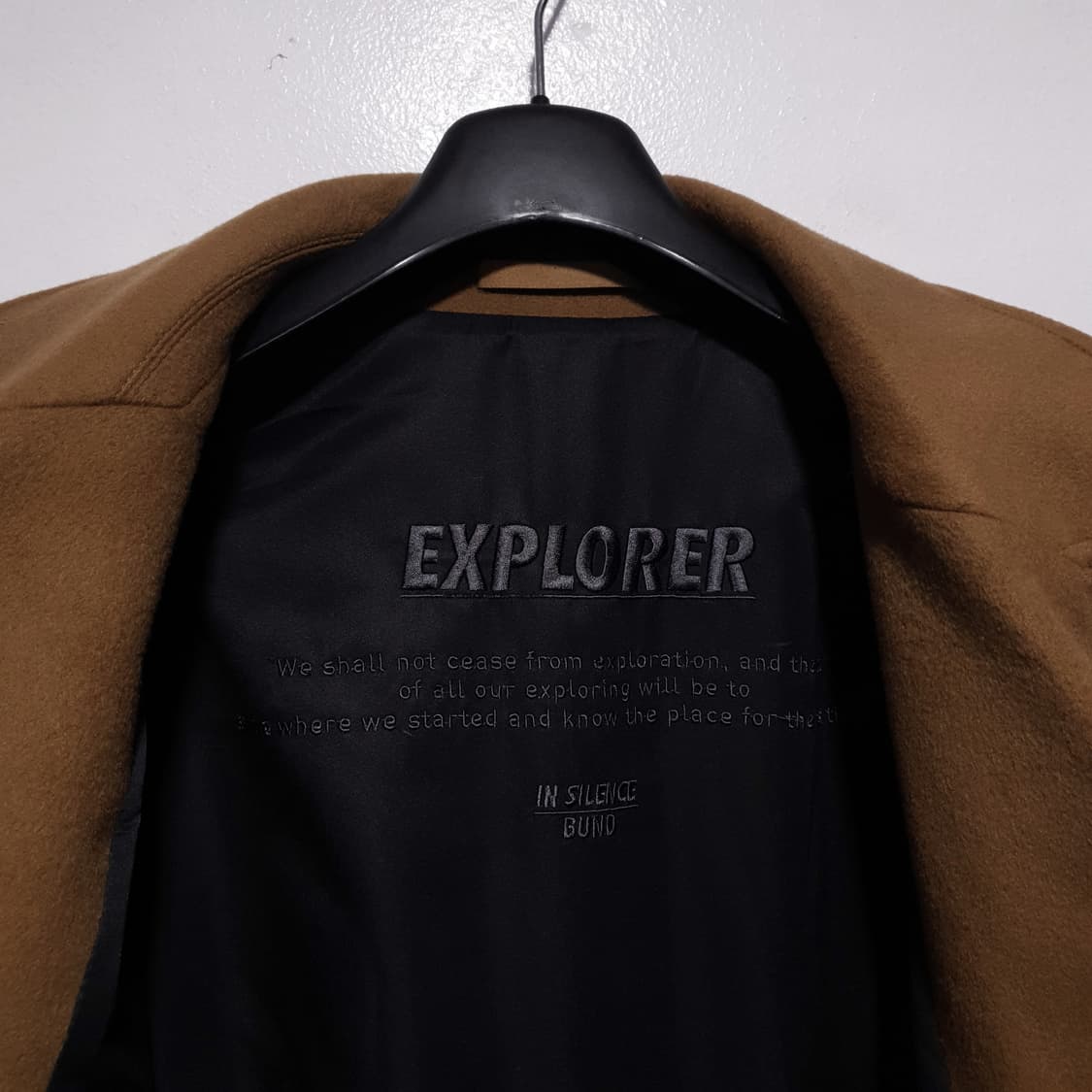 실측 L) 인사일런스 X 분트 더블 울 캐시미어 블렌드 코트 자켓 카멜 상품이미지4