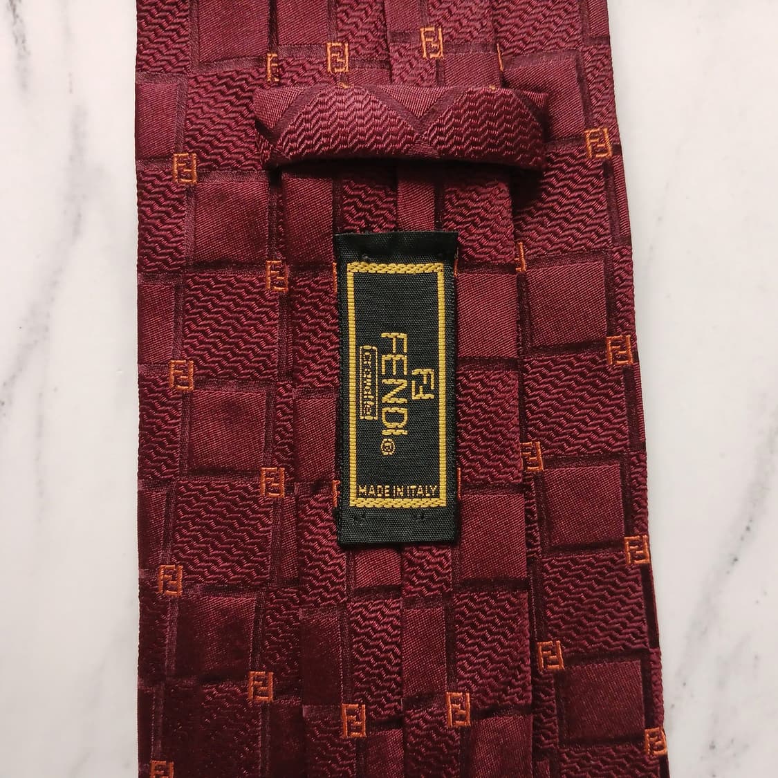 펜디 실크 와인 주카 패턴 넥타이 9.9cm A+~A등급 e879
 상품이미지9