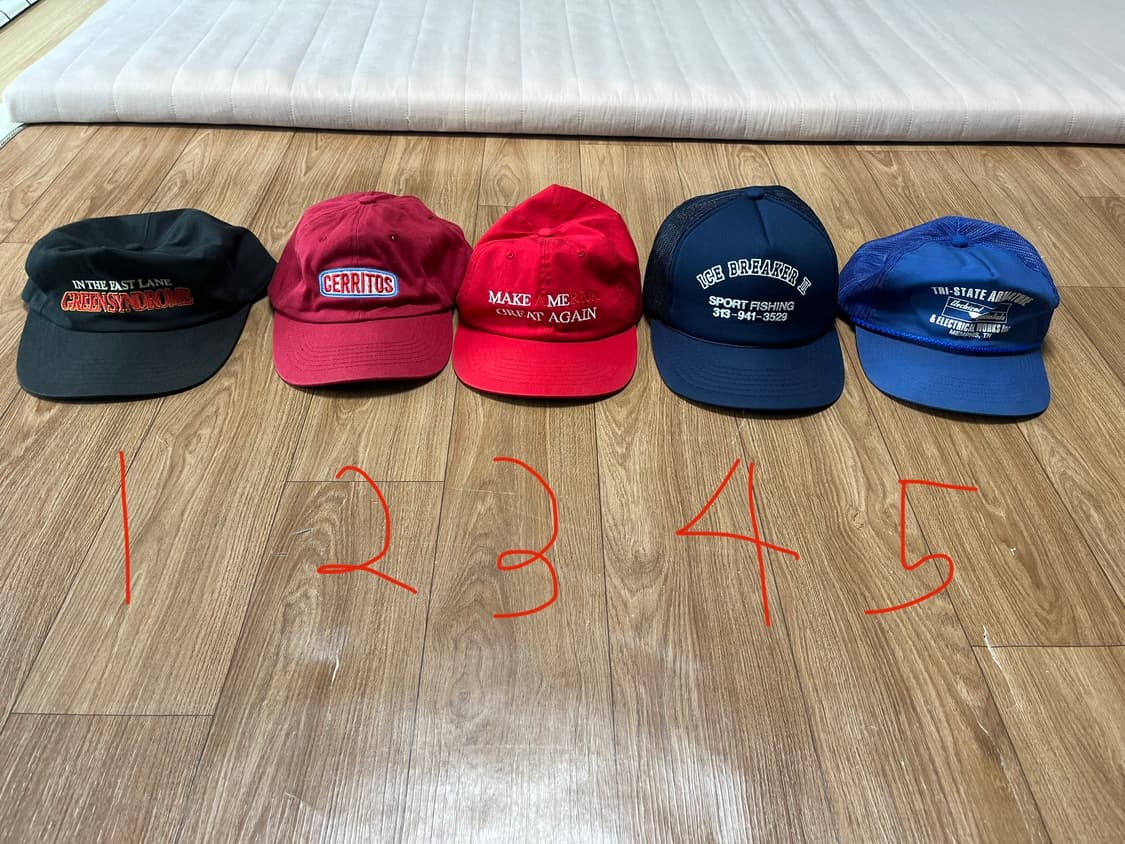 모자 모음 볼캡5개 통으로 저렴한 가격에 가져가세요 상품이미지1