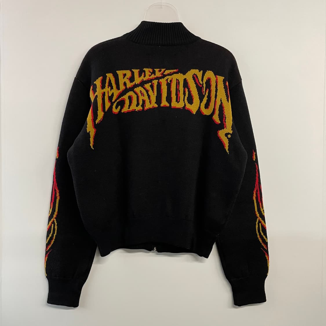 90s 할리 데이비슨 플레임 니트집업 상품이미지1