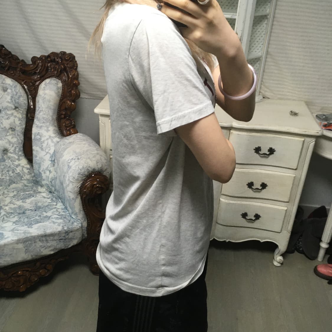 일본빈티지 오트밀 프린팅 티셔츠 상품이미지4