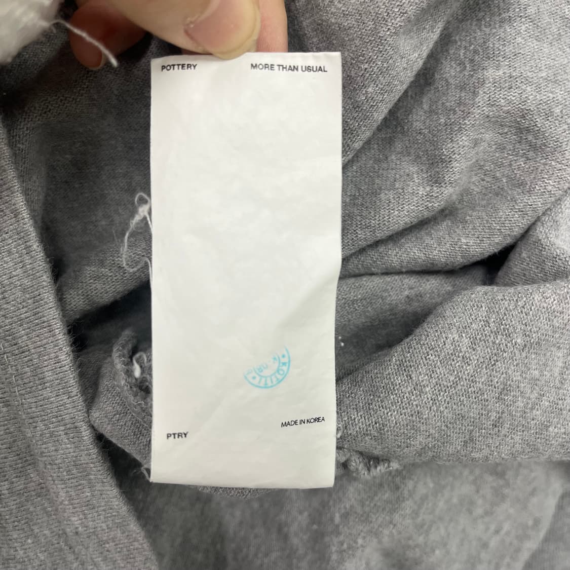 포터리 그레이 반팔 티셔츠 상품이미지5