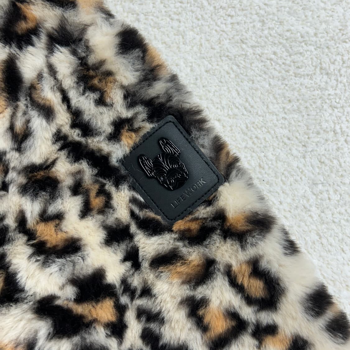 라이프워크 패치로고 레오파드 패턴 플리스 자켓 상품이미지5