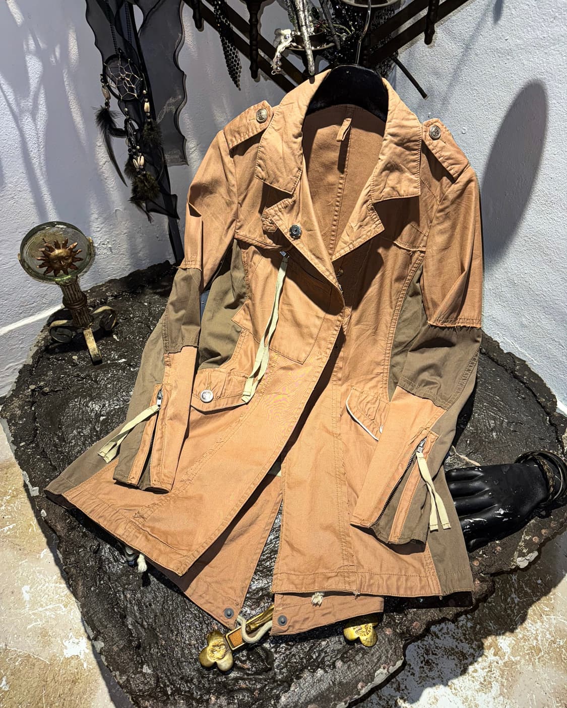 Layered Military Long Jacket 상품이미지3