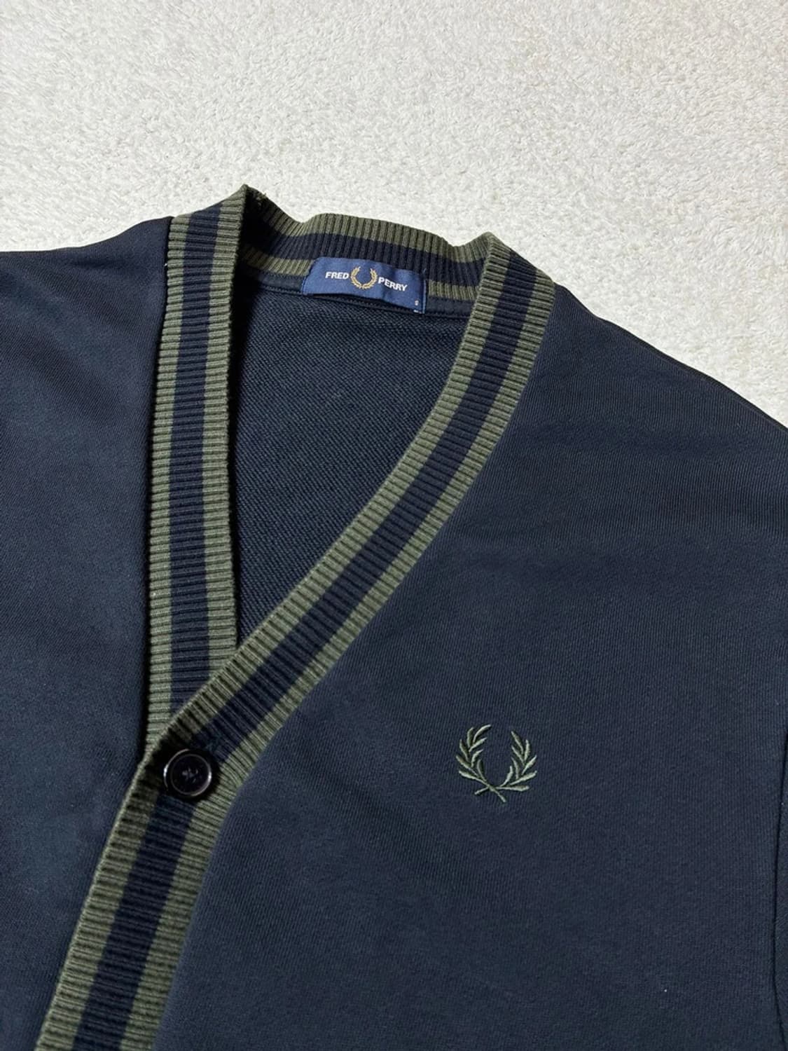 프레드페리 팁 피케 텍스쳐 가디건 PN6668 상품이미지3