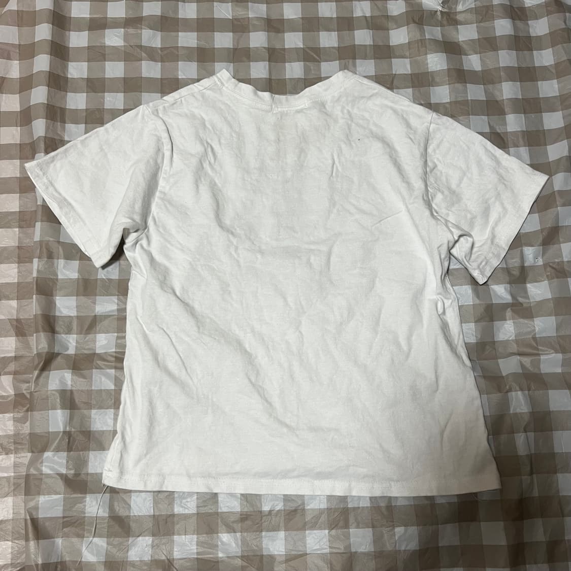 올카즈 보세 크롭 반팔티 화이트 여성 반팔티 셔츠 상품이미지3