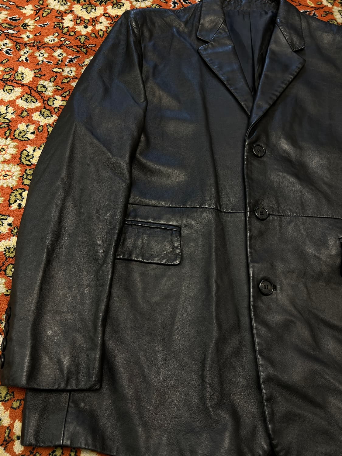 [L] 램스킨 빈티지 양가죽 블레이저 자켓 상품이미지3