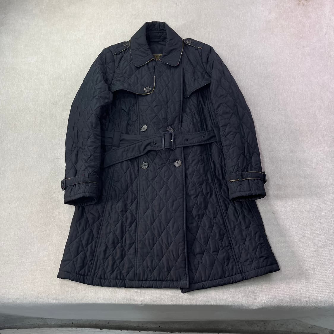W 95 바버 퀄팅 벨티드 자켓 상품이미지1