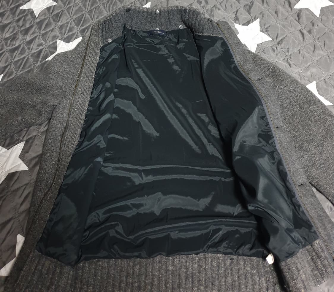 헤지스 방풍 울혼방 혜비 니트 집업자켓 그레이 (100) 상품이미지4