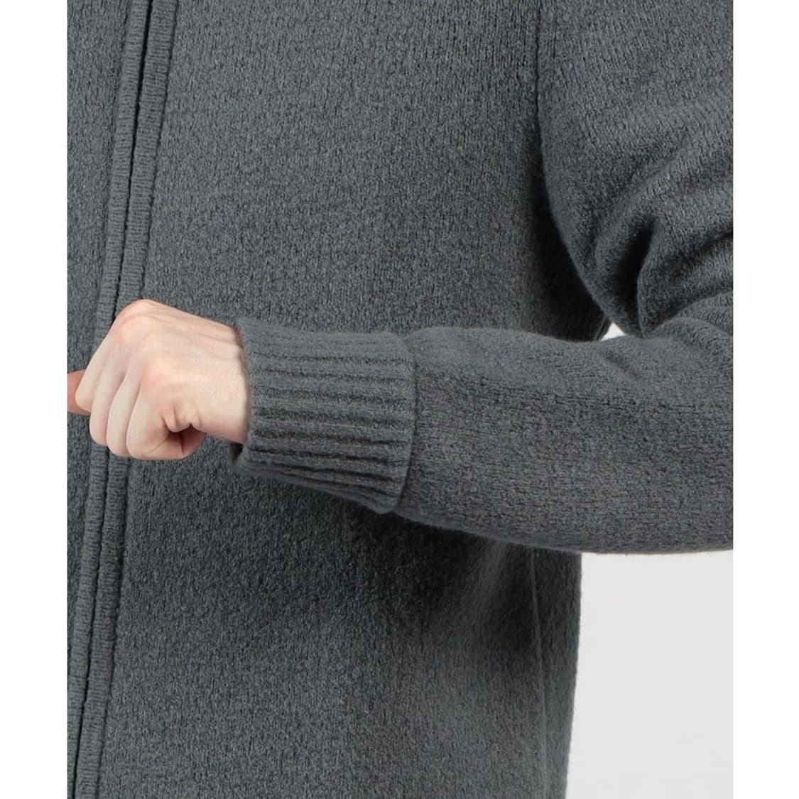 (정품/새상품) 제임스펄스 남성 그레이 캐시미어 블렌드 집업 니트 가디건 상품이미지9