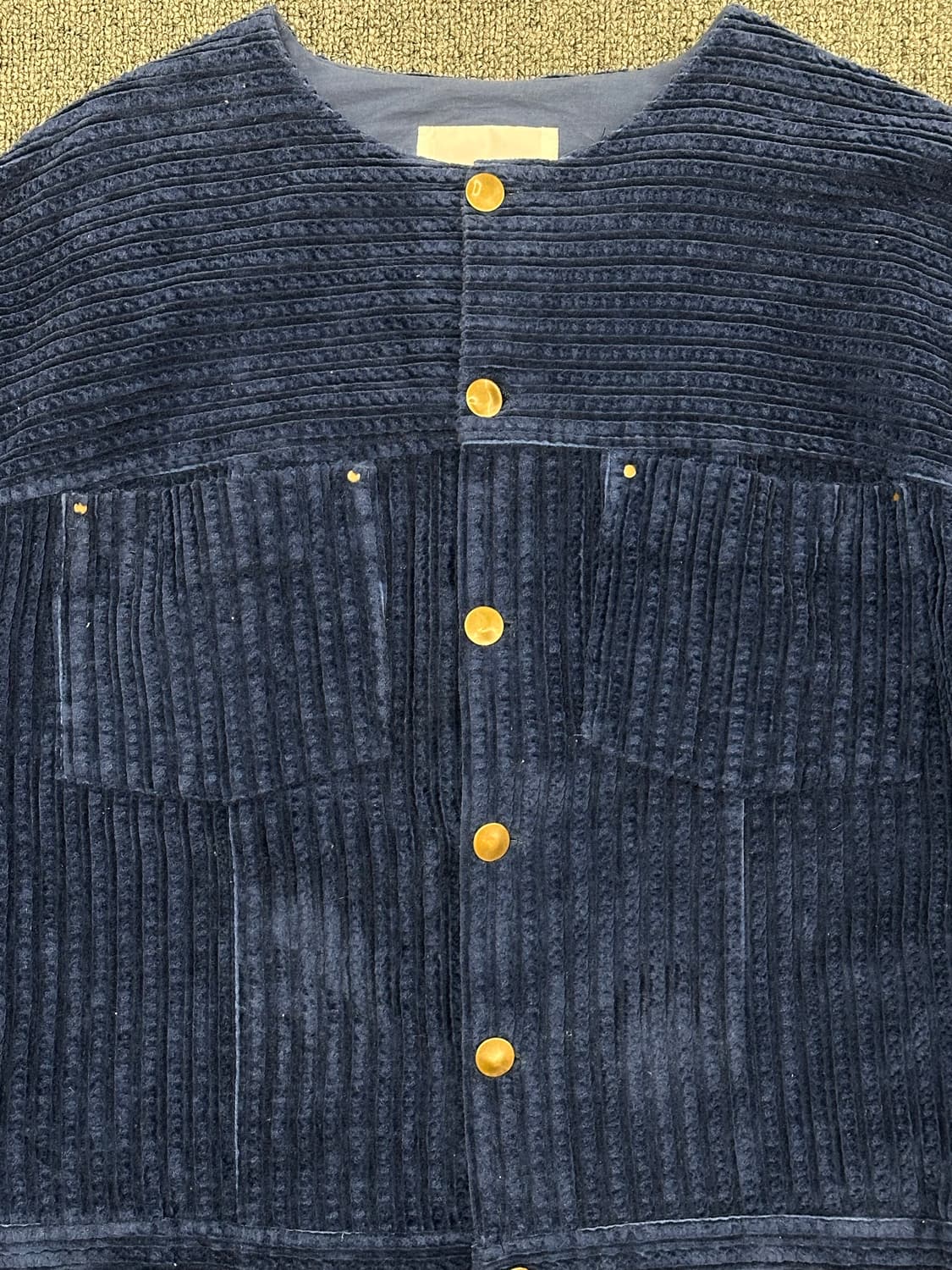 OS)Japanese vintage 여성 블루 코듀로이 자켓 상품이미지2