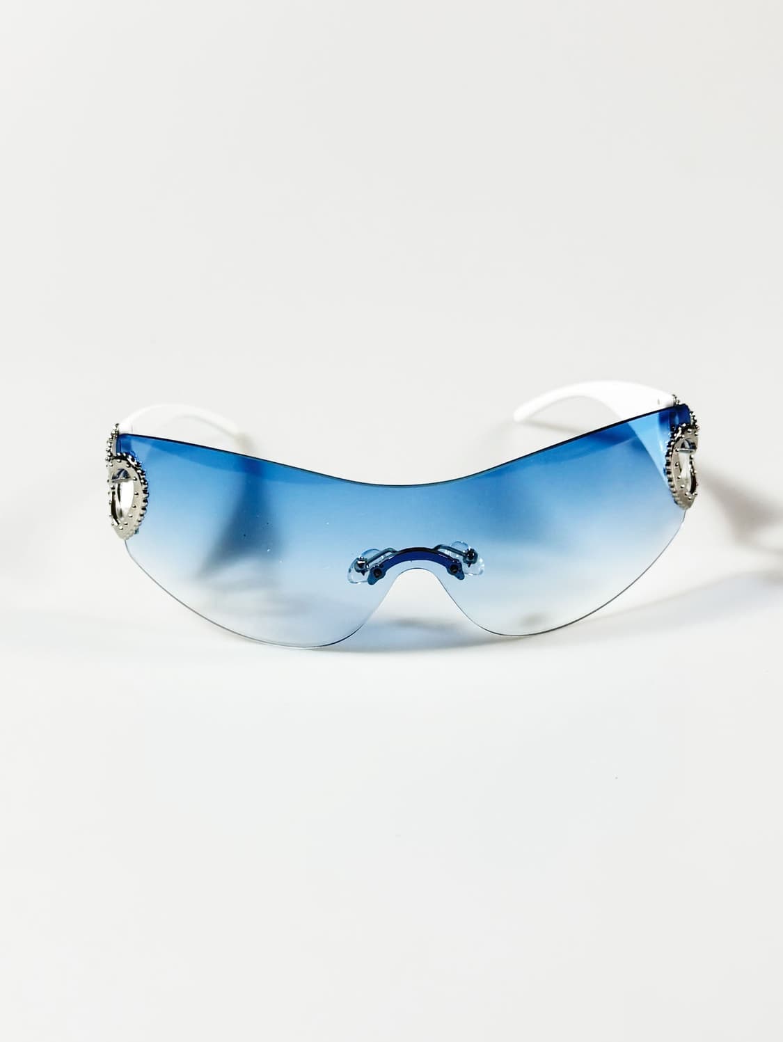 블루 무테 고글 쉴드 프레임 빈티지 틴트 선글라스 상품이미지2