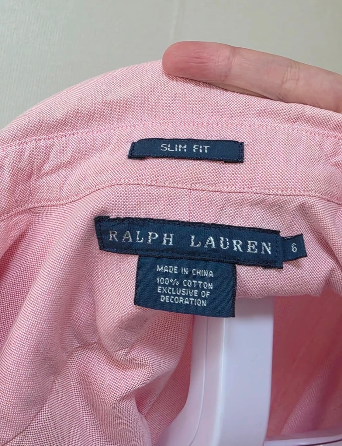 폴로랄프로렌 슬림핏 핑크 셔츠 팝니다 상품이미지4