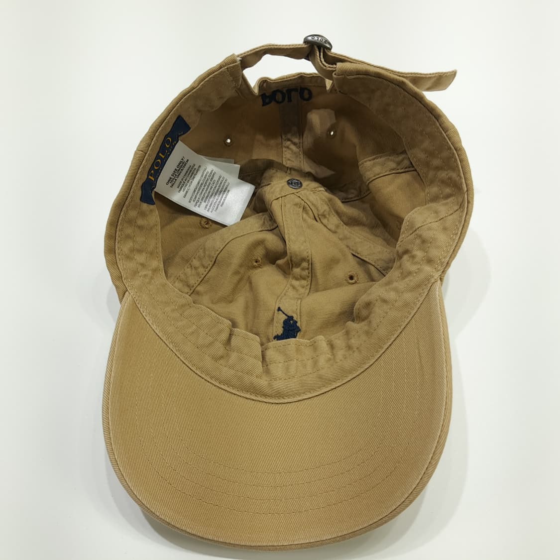 CN698 폴로 랄프로렌 베이지 블랙 자수 볼캡 모자 상품이미지7