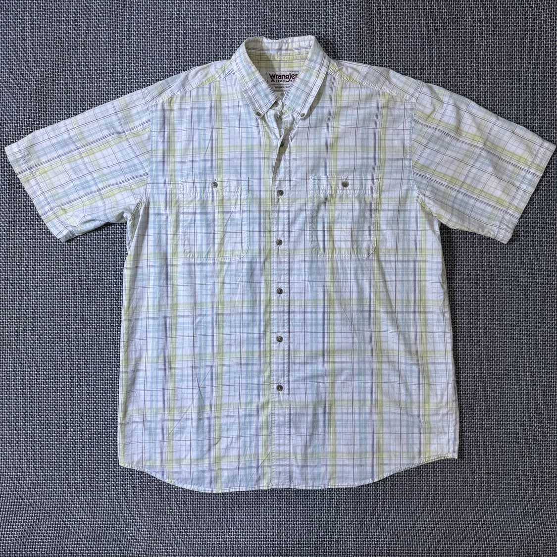 빈티지 Wrangular 체크 반팔 셔츠(kold_8454) 상품이미지1