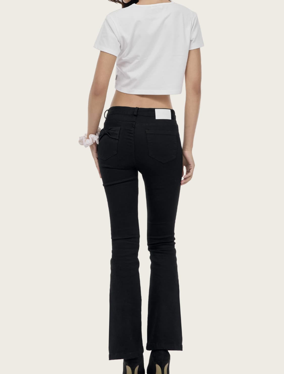 클리시어 리본 로우라이즈 진 상품이미지1