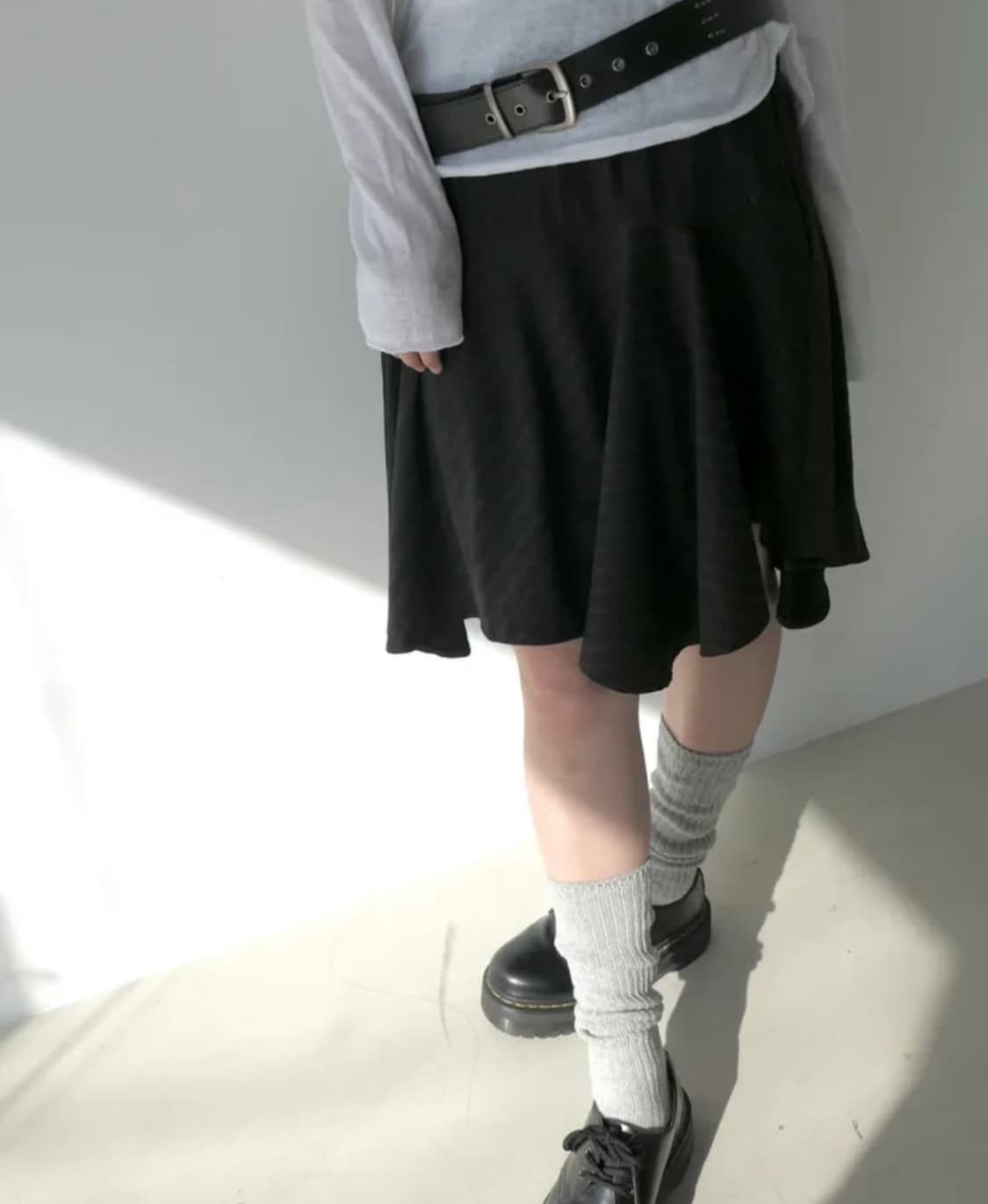 세이지 블루 미디스커트  상품이미지1