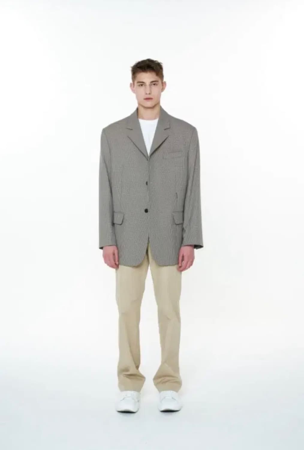 Stu 그린체크 블레이저 M  상품이미지1