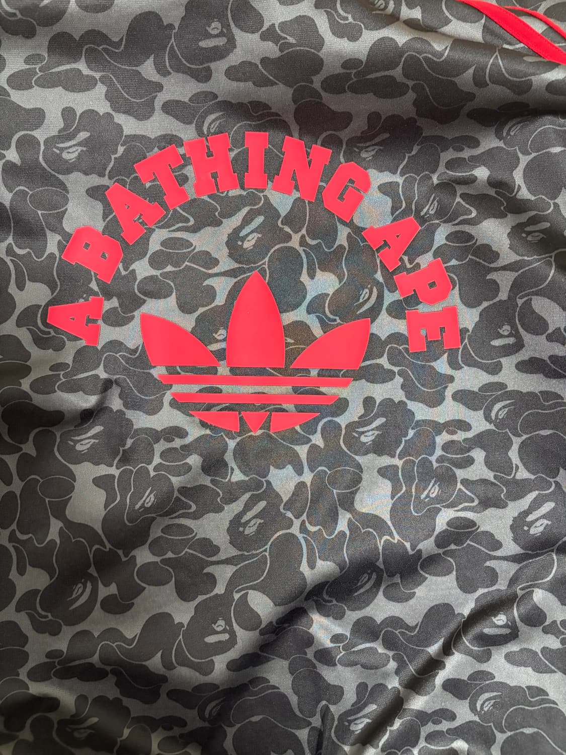 아디다스 x 베이프 올오버 프린트 트랙 탑 블랙 XL 상품이미지5