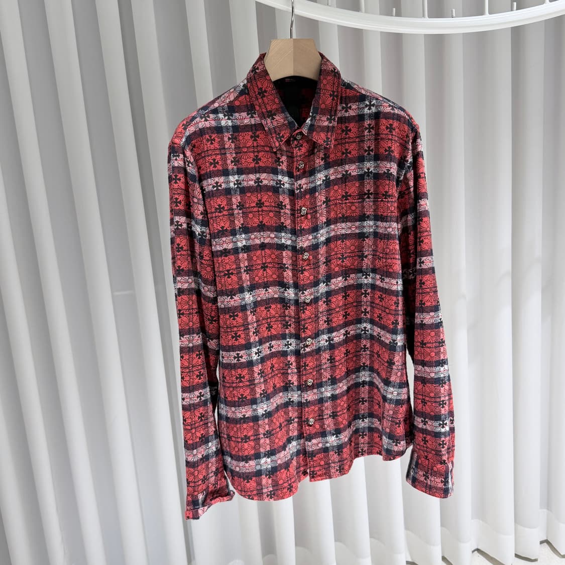 (A+/XL) / 크롬하츠 루즈앤리스 셔츠 자켓 레드 상품이미지3