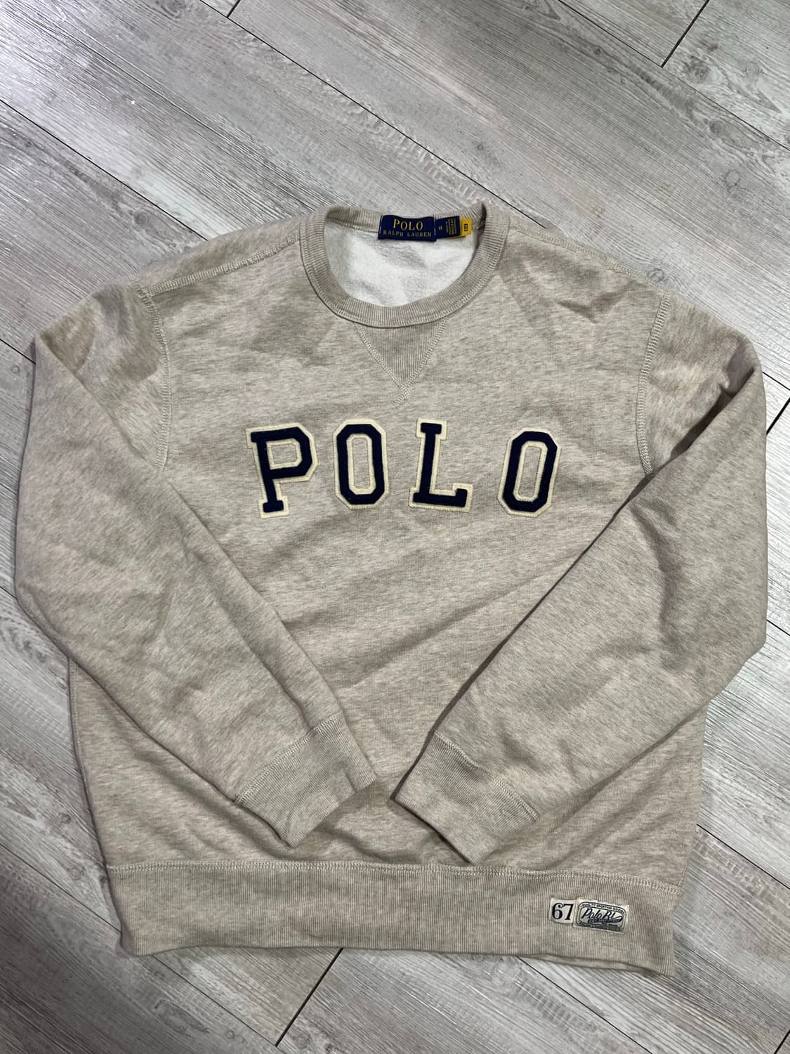 폴로 맨투맨 M 오트밀 상품이미지1