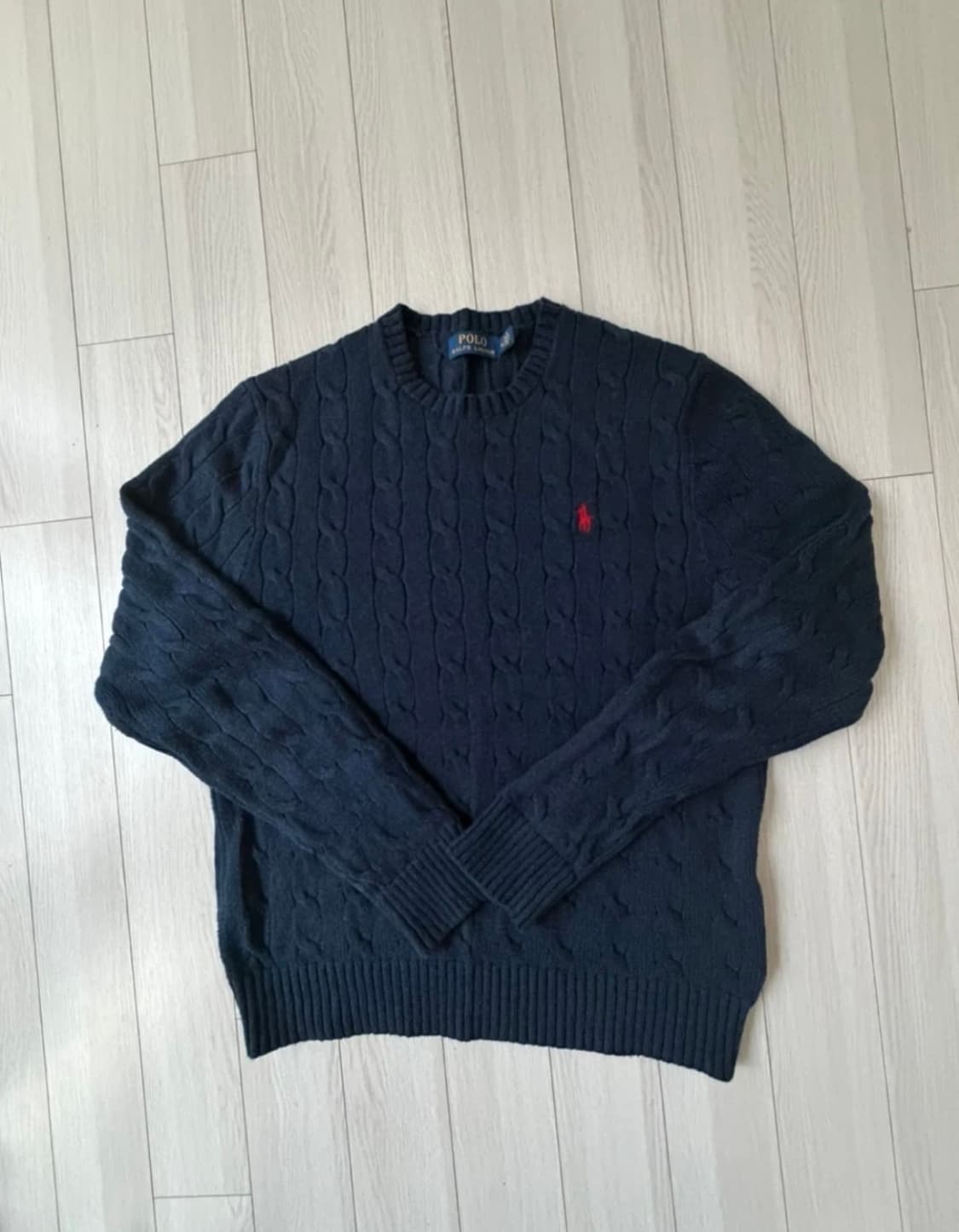 Polo 케이블(꽈배기) 니트 네이비 M 상품이미지1