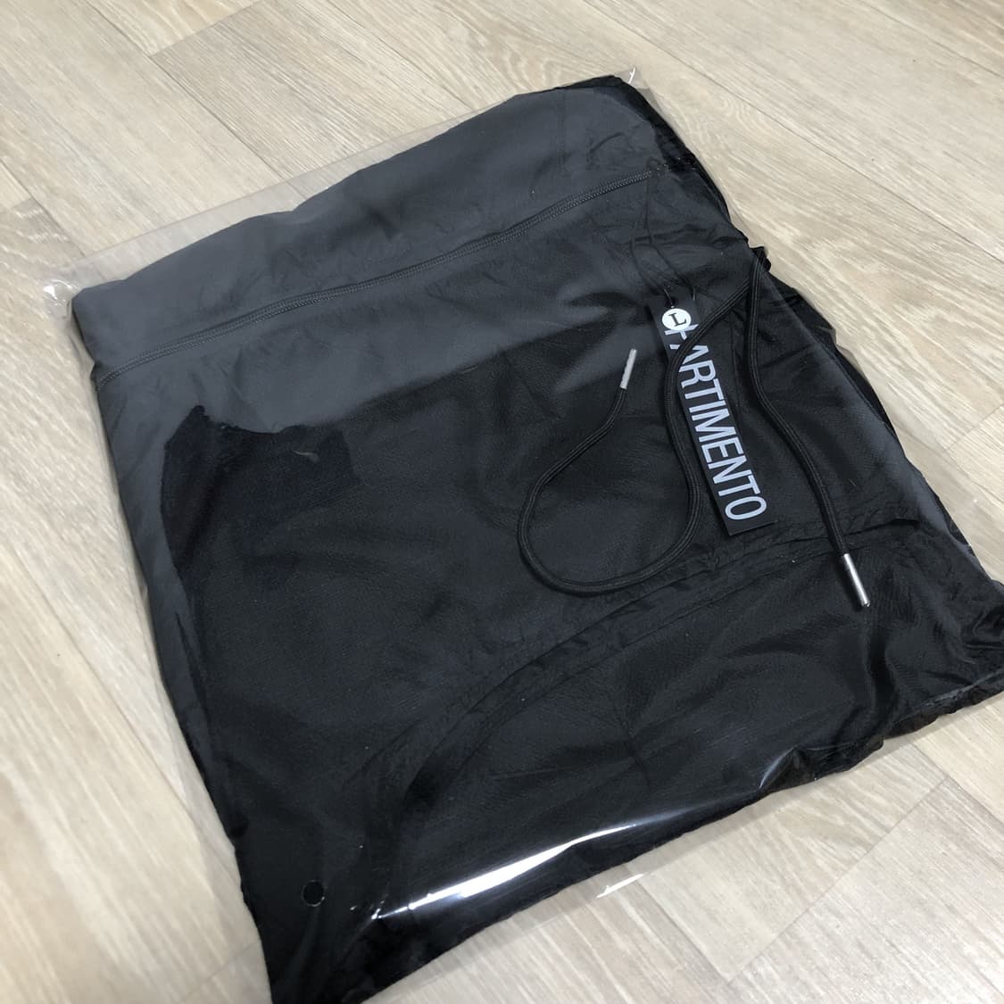 (L) 새상품 파르티멘토 PARTIMENTO 시어 후드 베스트 블랙 상품이미지10