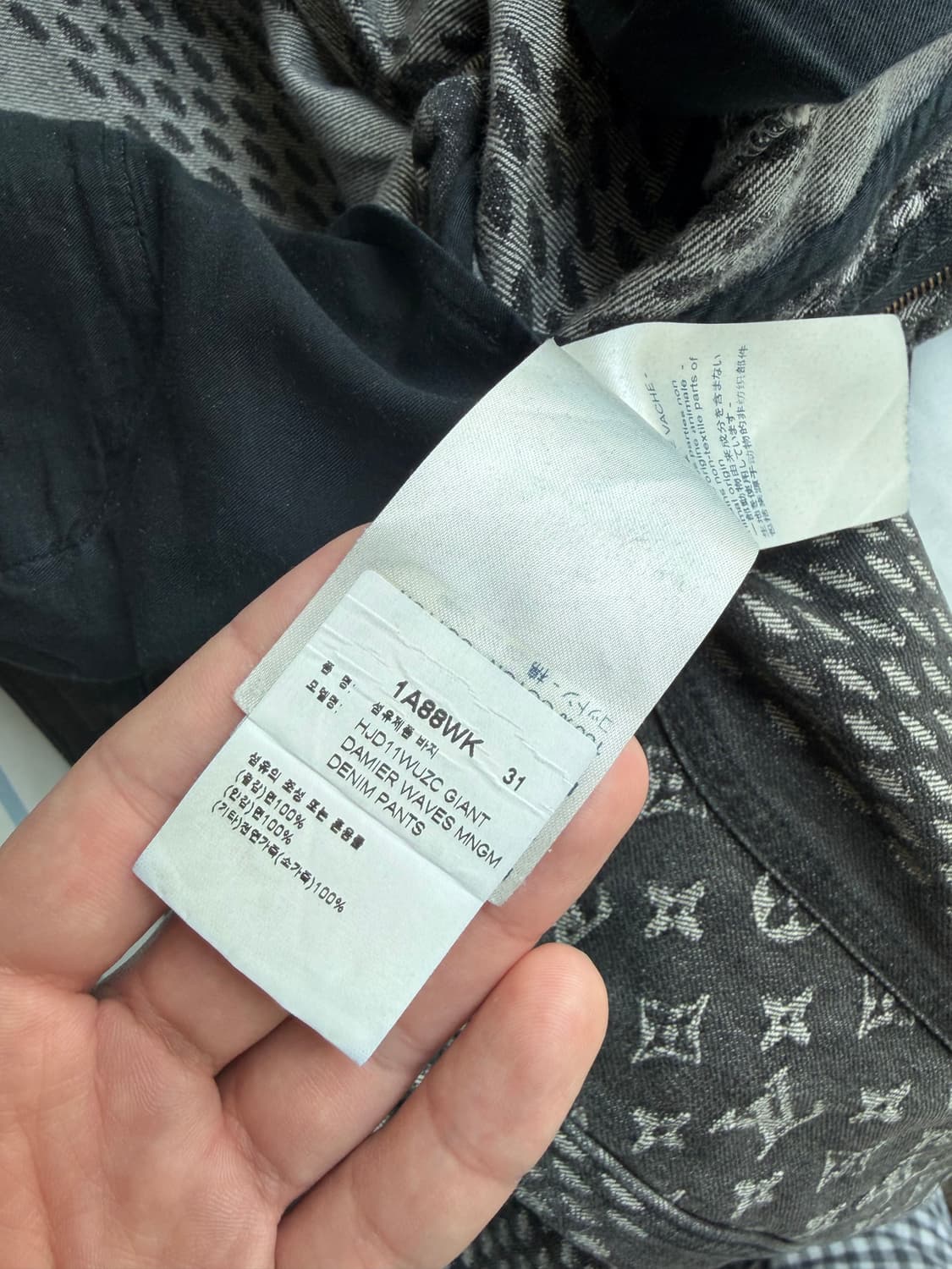 [31] 루이비통 니고 데님 다미에 팬츠 블랙 상품이미지7