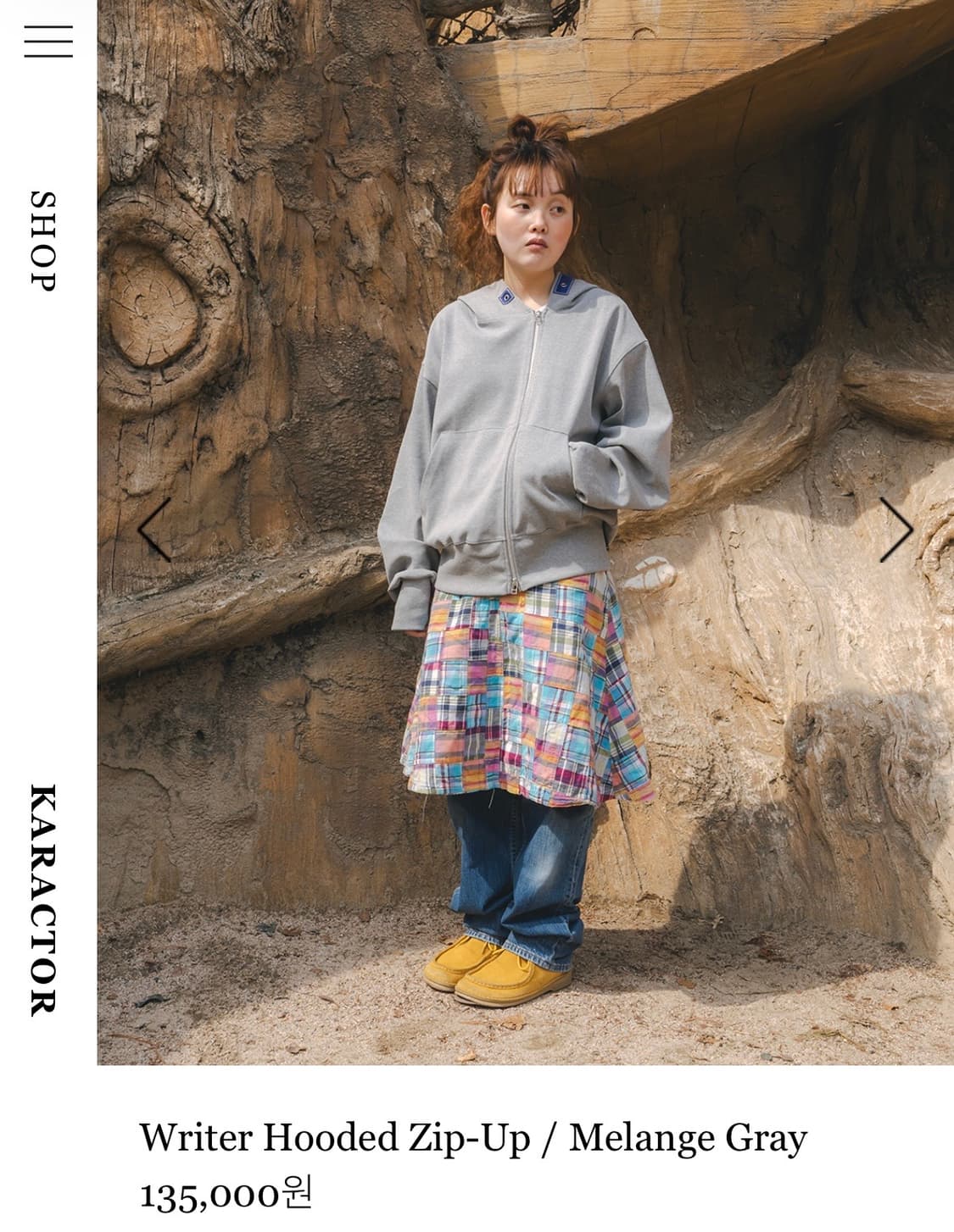 카락터 Writer Hooded Zip-Up / Melange Gray  상품이미지4