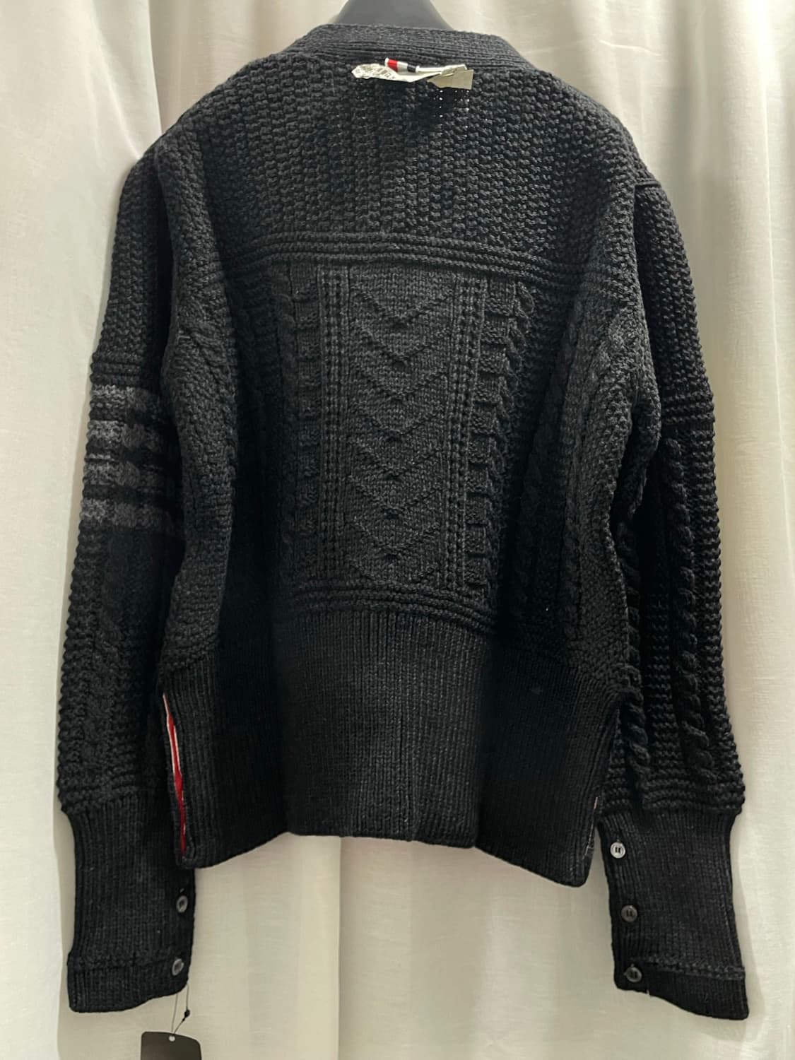 톰브라운/ 아란 케이블 가디건 다크그레이/ 2 상품이미지3