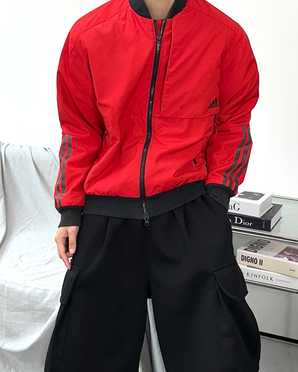 아디다스 제펜 타이거 빅로고 자켓 M 상품이미지2