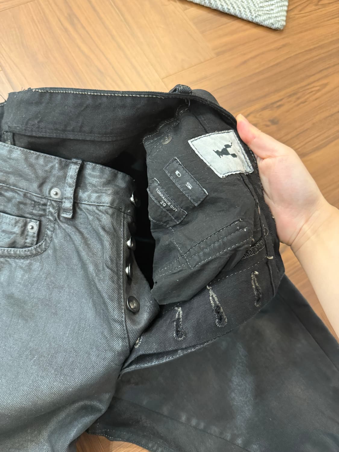 릭오웬스 코팅진 상품이미지2