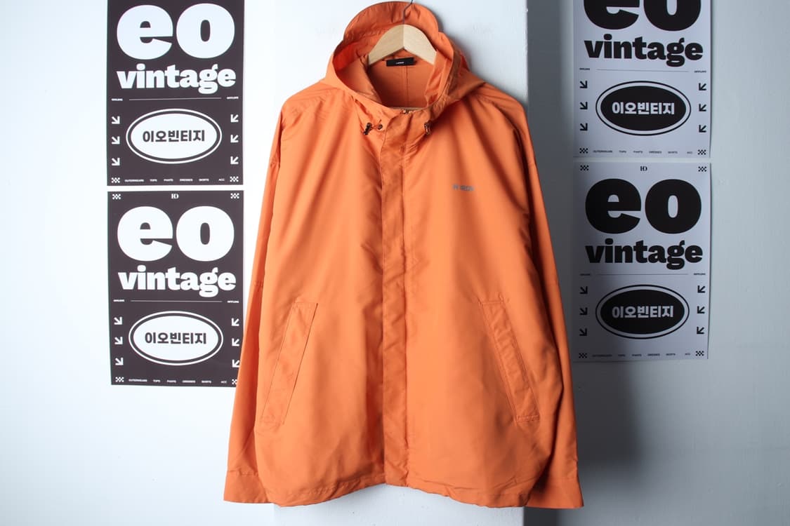 (L-2XL) 널디 집업 바람막이 점퍼자켓 경량 오렌지-H32528 상품이미지2
