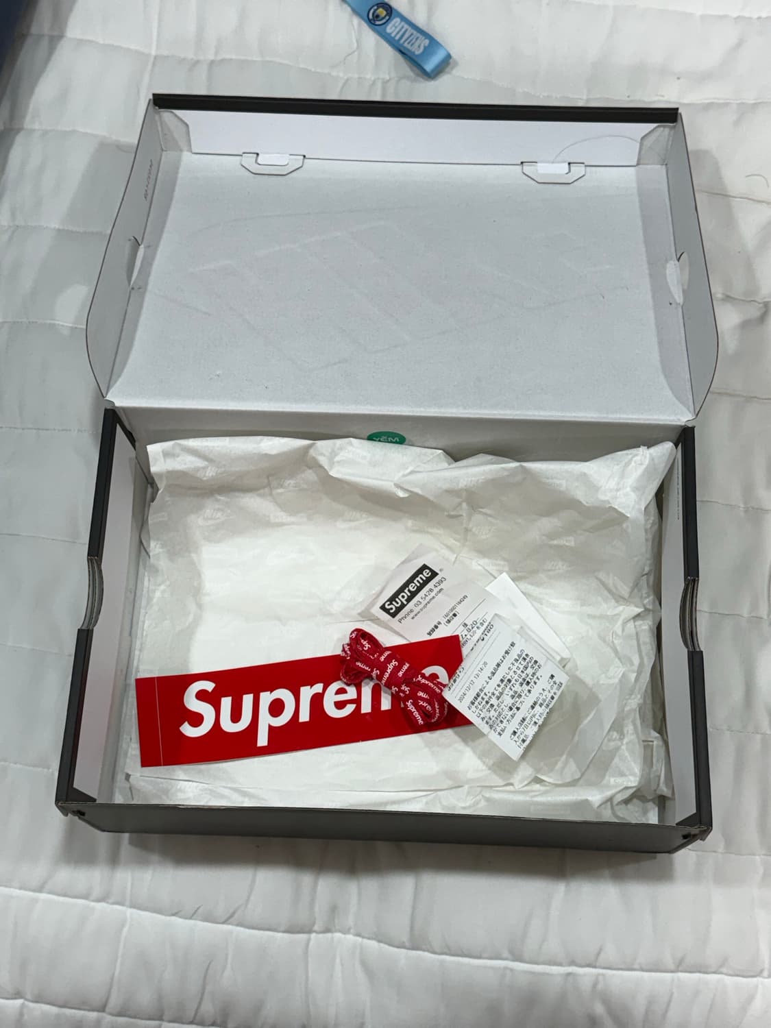 나이키 슈프림 에어포스1 로우 화이트 285 상품이미지5