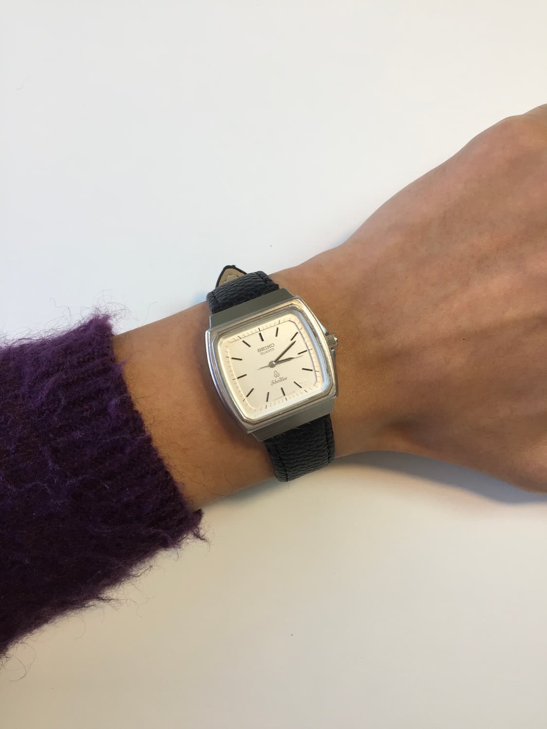 80s seiko silver wave square quartz 상품이미지7