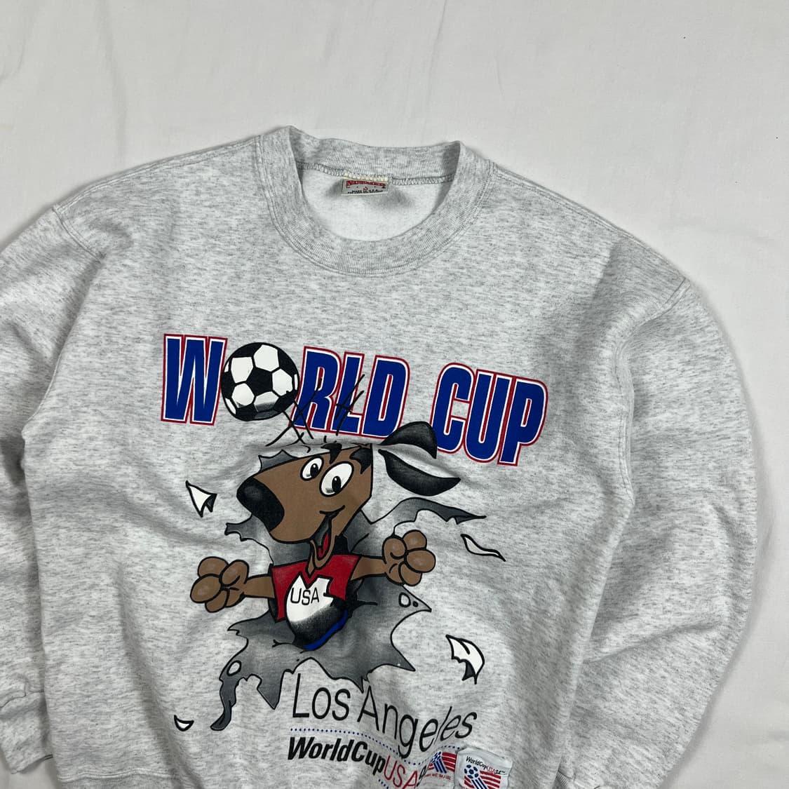 90‘s 91년도 usa 월드컵 마스코트 프린트 맨투맨 상품이미지2