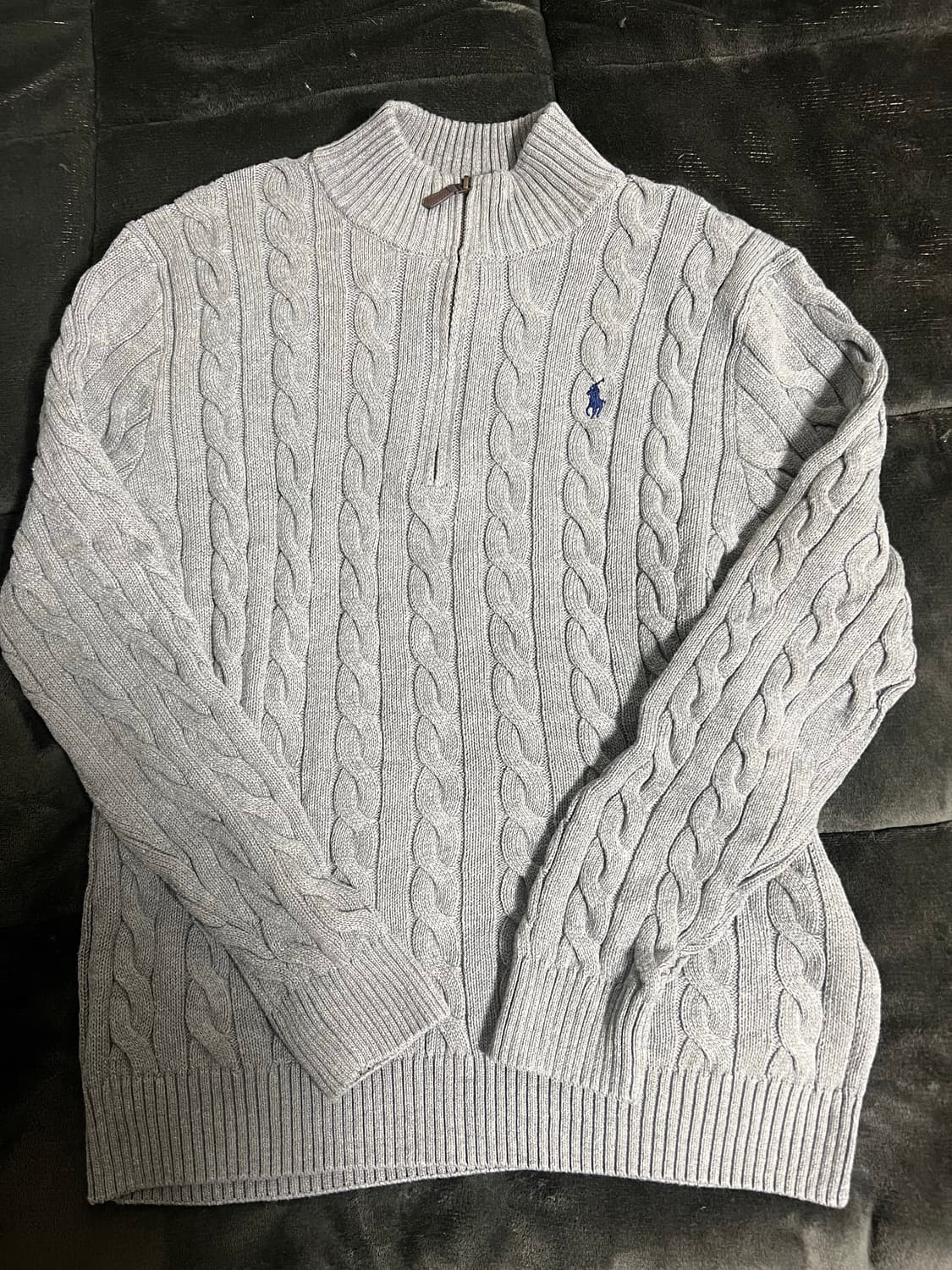 폴로 랄프로렌 반집업 꽈배기 니트 XL 상품이미지2