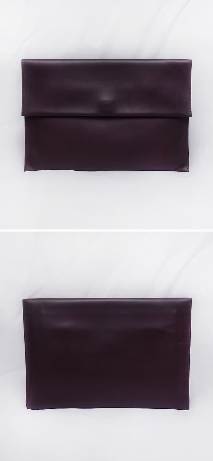 마르니 (MARNI) 버건디 나파레더 카프스킨 플랩 클러치백 상품이미지3