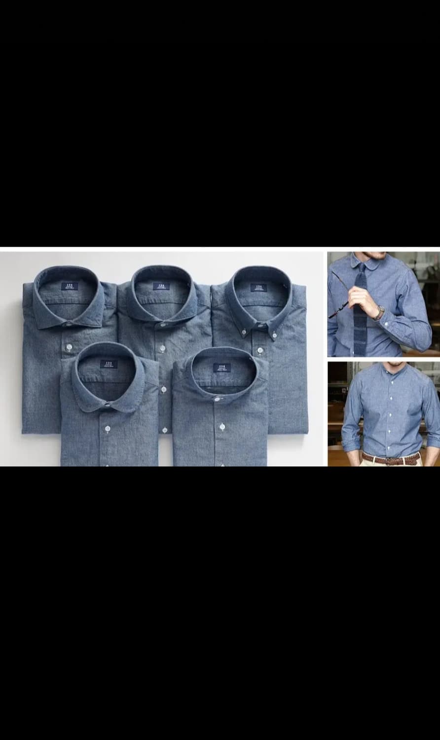 [판매] Kamakura Shirts가마쿠라 카마쿠라 샴브레이 데님 셔츠 상품이미지10