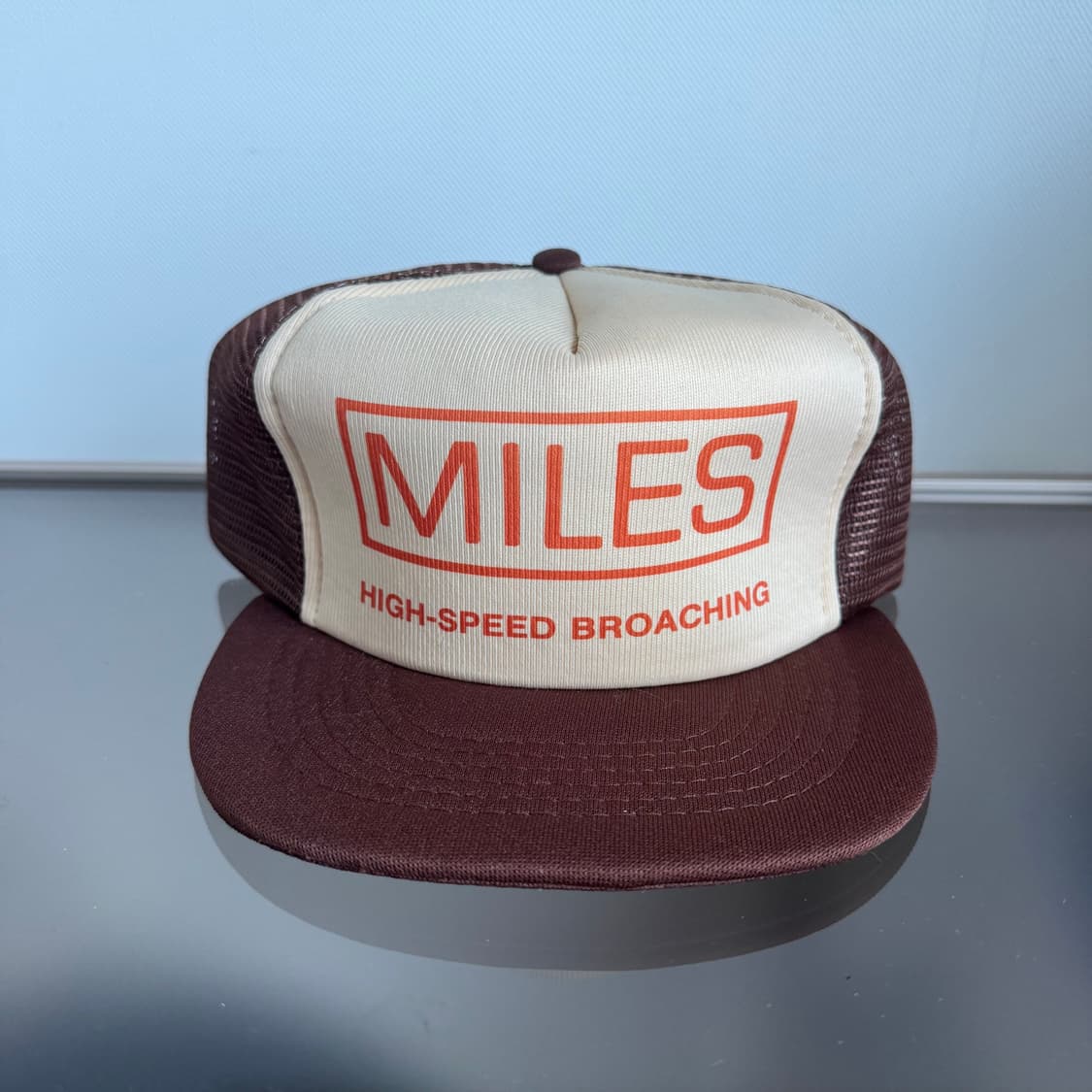 USA 빈티지 모자 볼캡 vintage cap 트러커 메쉬 브라운 상품이미지2