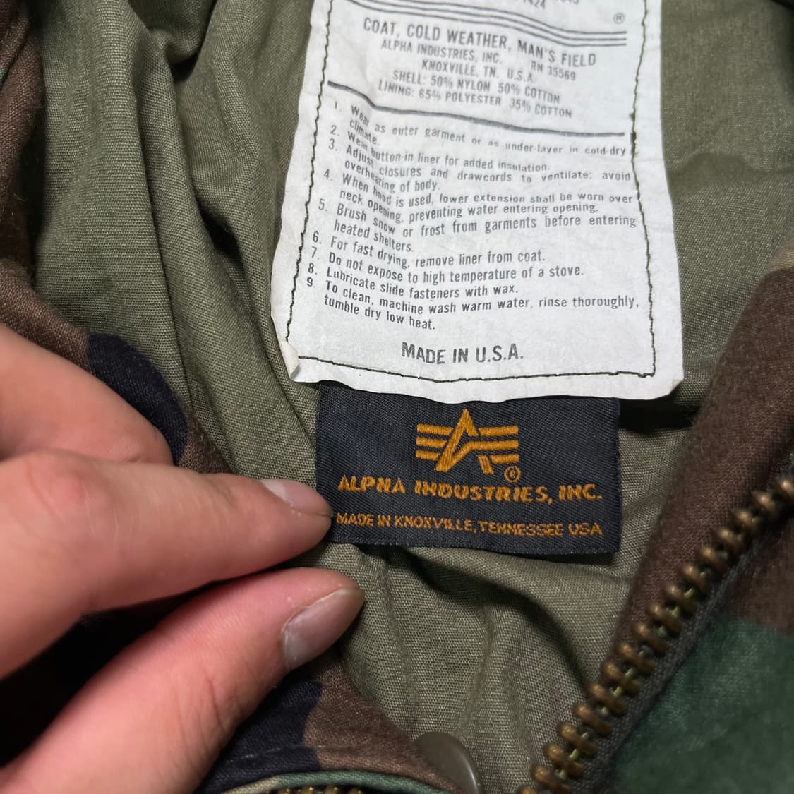 105 알파인더스트리 밀리터리 개구리 야상 자켓 상품이미지3