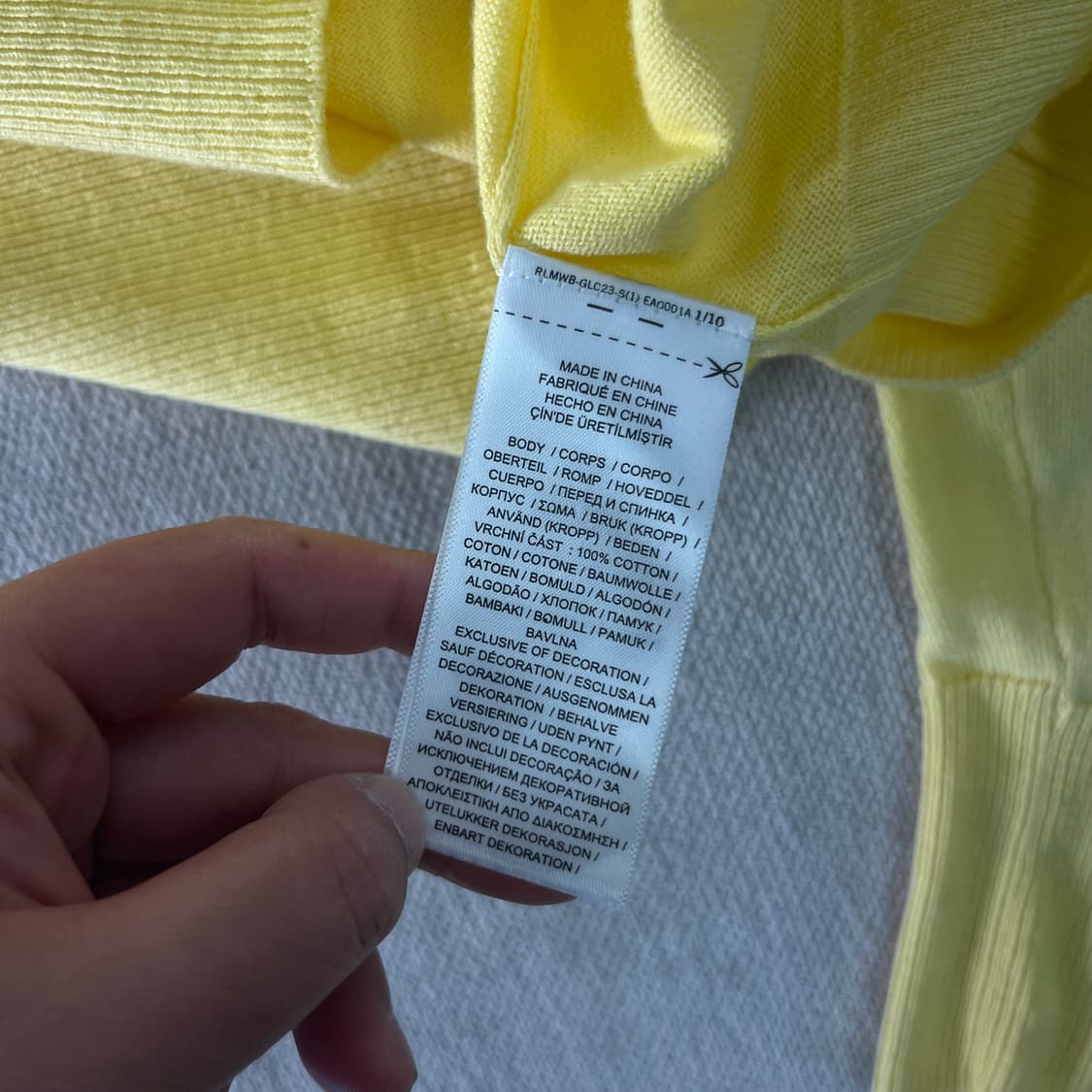 w95 폴로랄프로렌 신형라벨 옐로우 코튼 가디건 상품이미지5