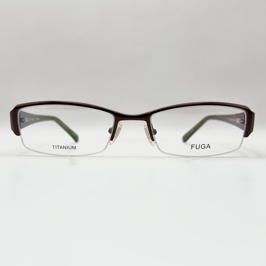 FUGA 푸가 일본 브랜드 스퀘어 반무테 안경 상품이미지2